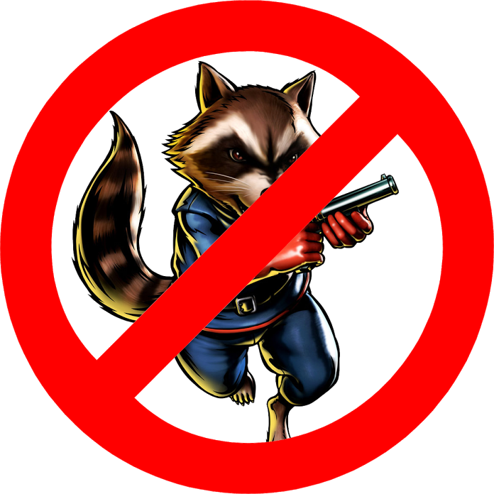 No Raccoon Superhero Sign SVG