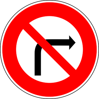 No Right Turn Sign PNG