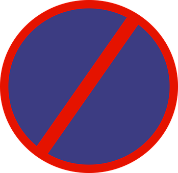 No Sign Redand Blue PNG