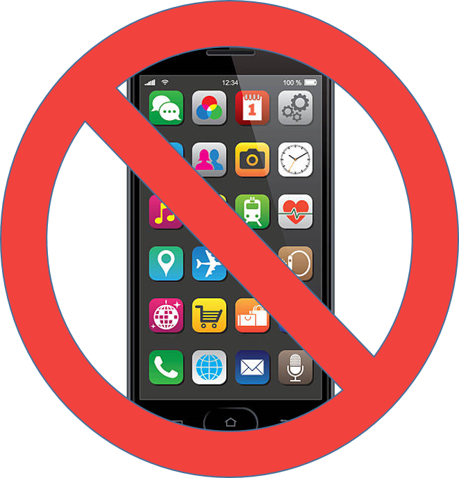 No Smartphone Usage Sign PNG