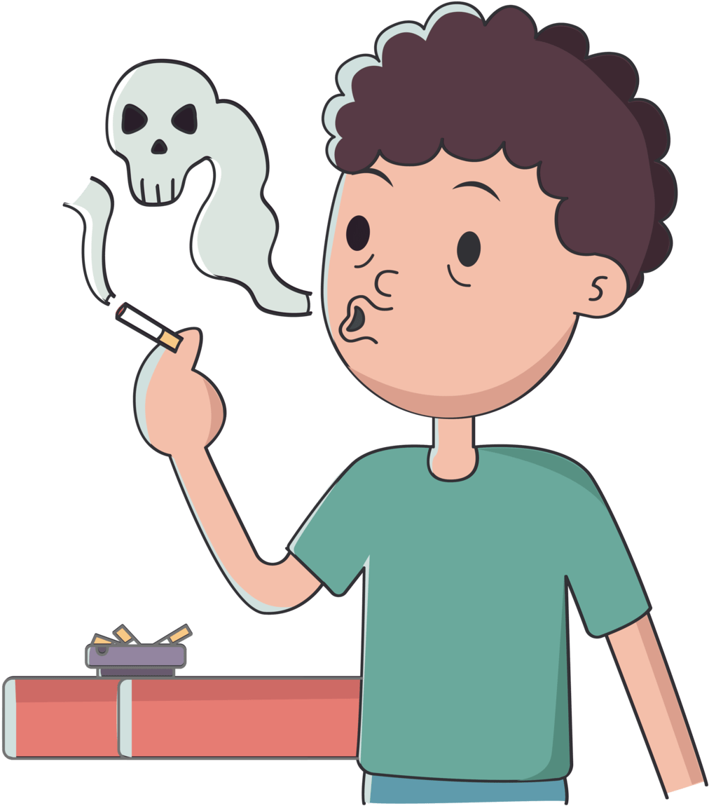 No Smoking Awareness Cartoon PNG
