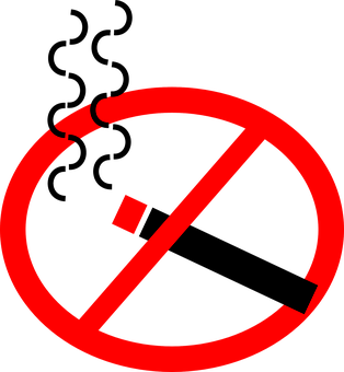 No Smoking Sign Redand Black PNG