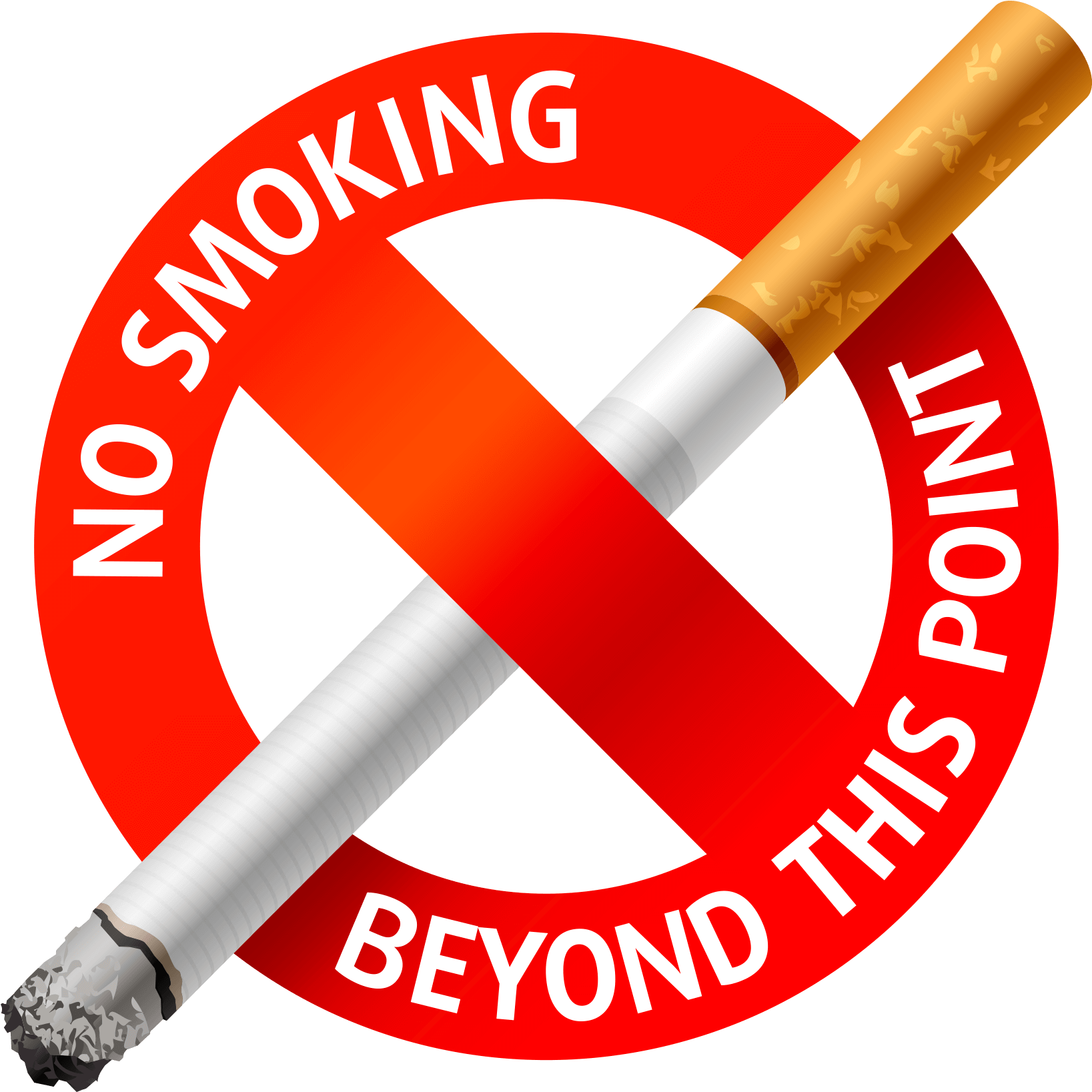 No Smoking Sign With Cigarette PNG