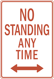 No Standing Sign PNG