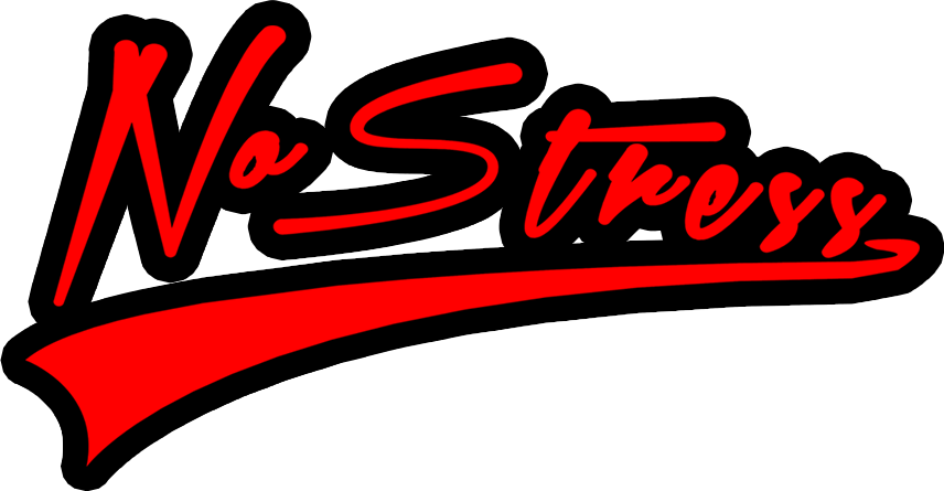 No Stress Redand Black Logo PNG