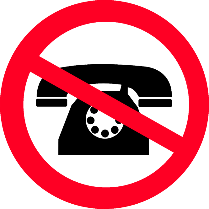 No Telephone Sign PNG