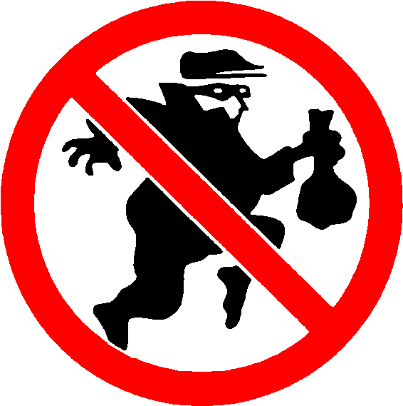 No Thief Sign Graphic PNG