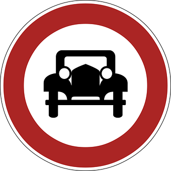 No Vehicle Entry Sign PNG