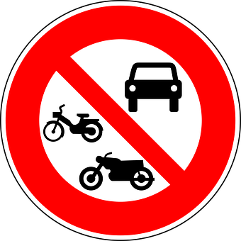 No Vehicles Sign PNG