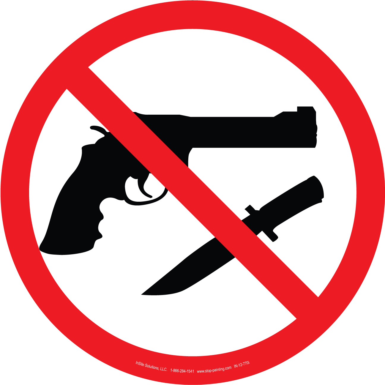 No Weapons Sign PNG