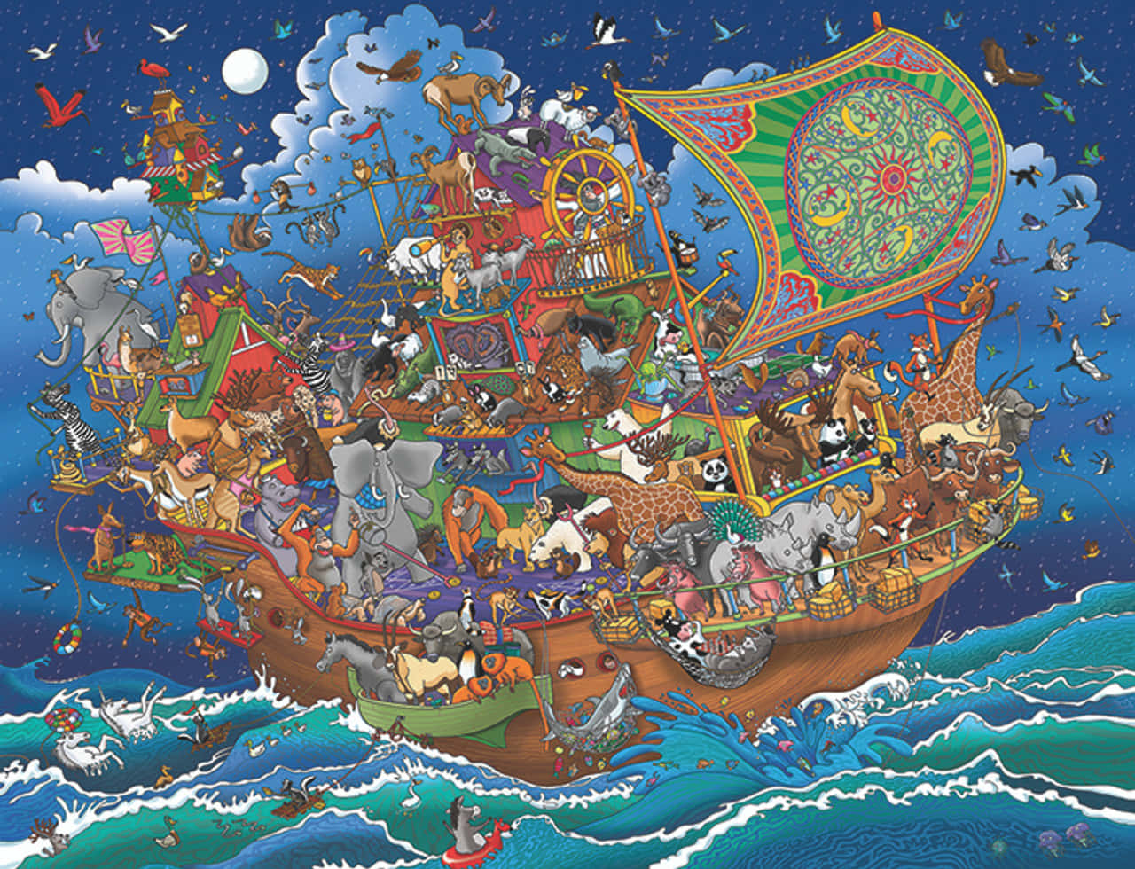 Noah and His Ark Begin the Long Voyage