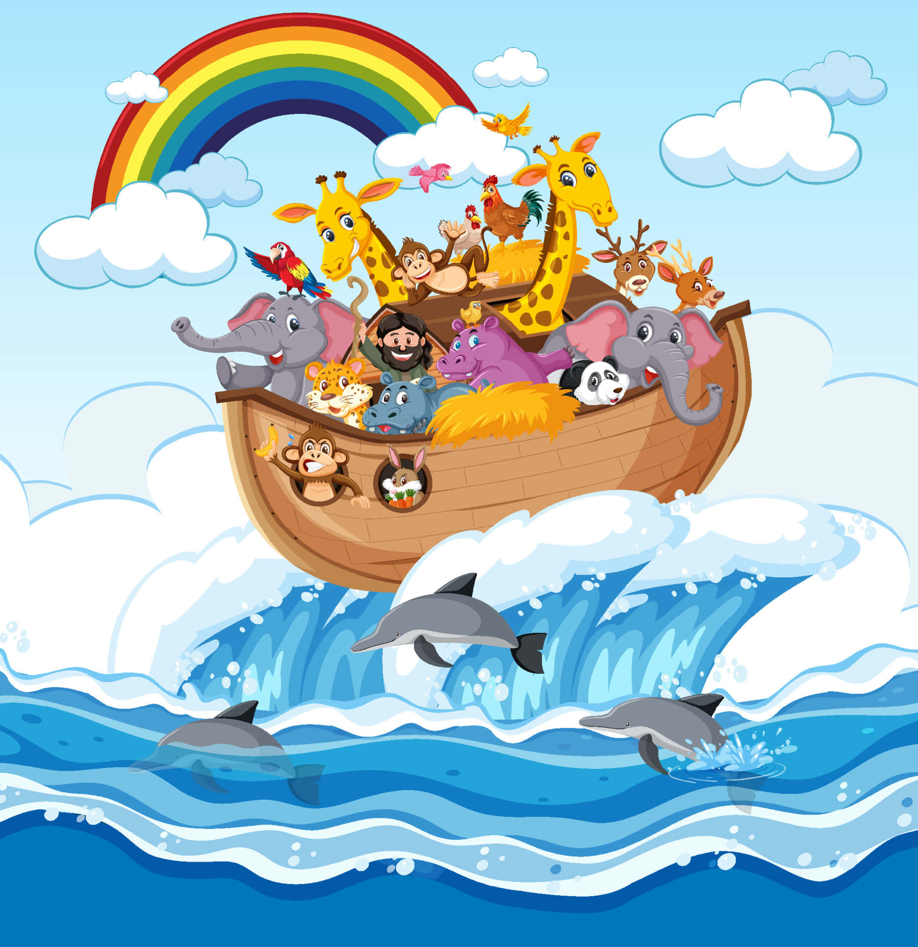 Noah's grand ark set sail during the time of the great flood