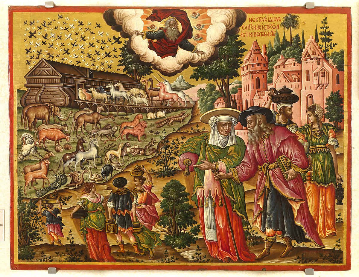 A Traditional Rendering of the Biblical Story of Noah's Ark