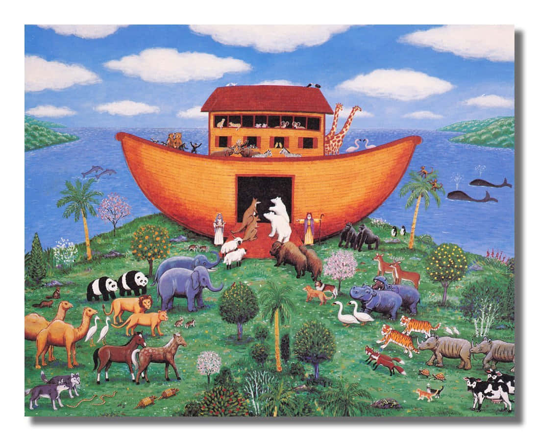 Noah's Ark - Framed Canvas Art
