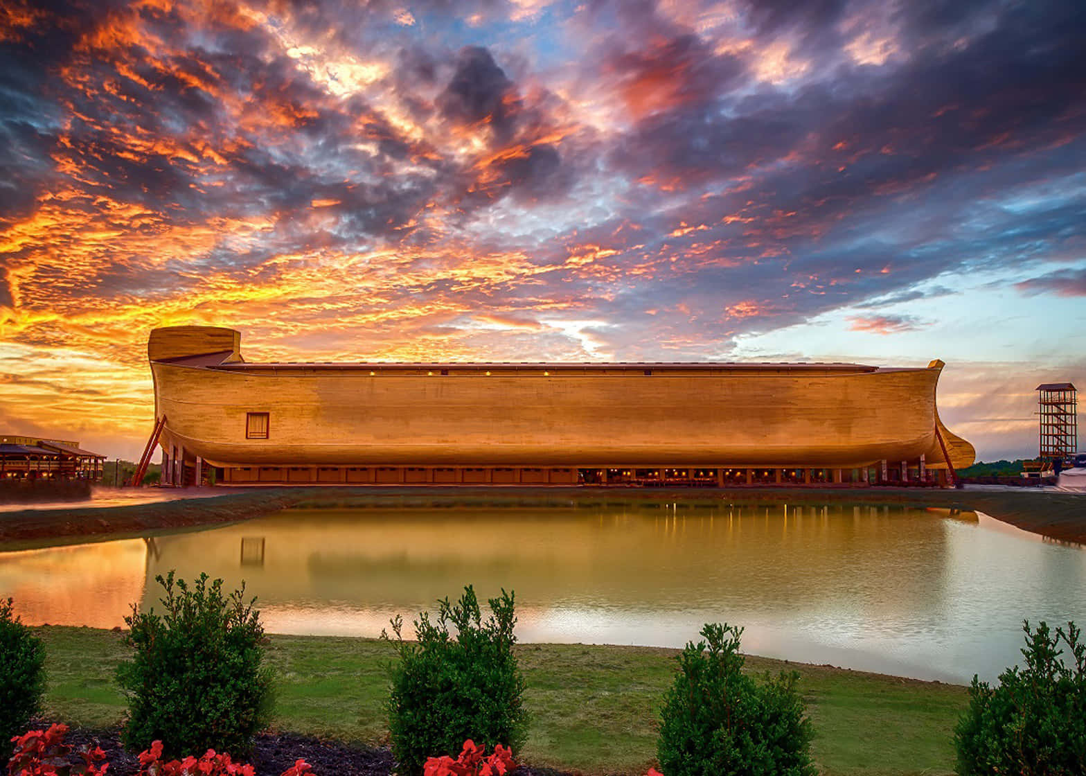 The Golden Ark Of Noah At Sunset