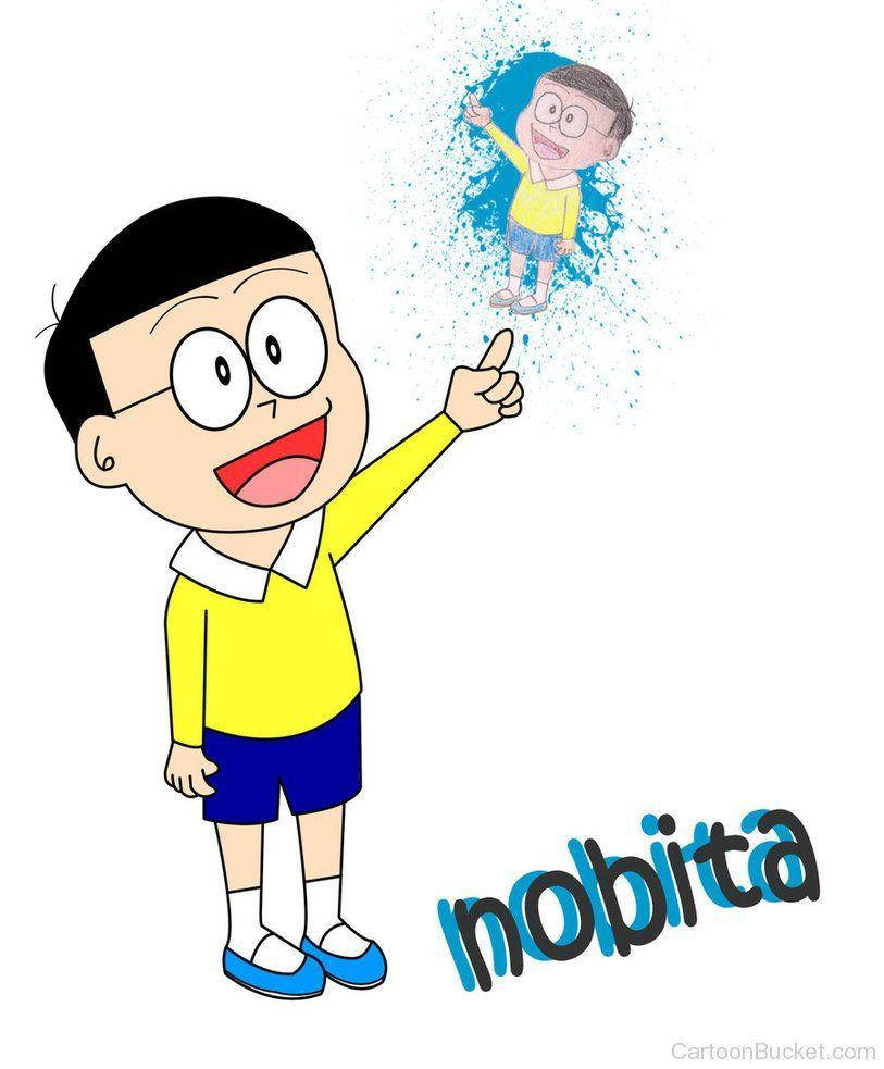 Nobita E Il Suo Io Più Giovane Sfondo