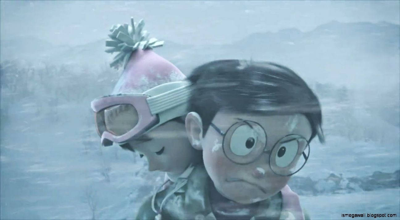 Nobita Shizuka HD 3D Snow Wallpaper