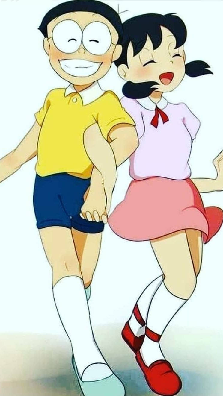 Nobita Shizuka Love Story Anime Graphic Background