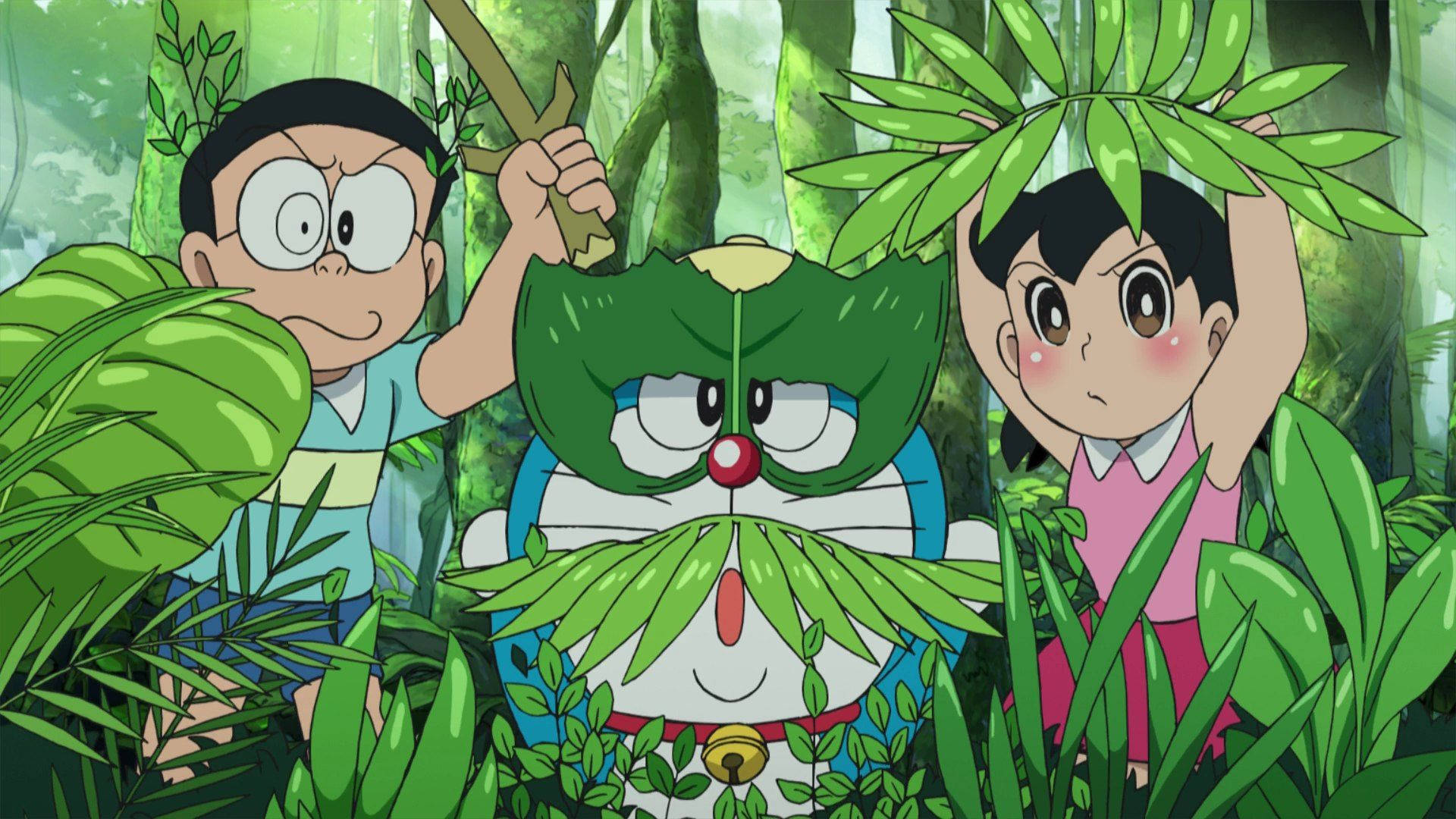 Nobita Shizuka Love Story In Jungle Background