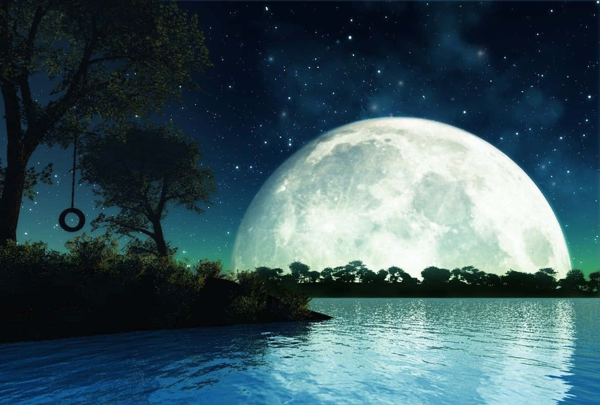 Nochetranquila Iluminada Por La Luna