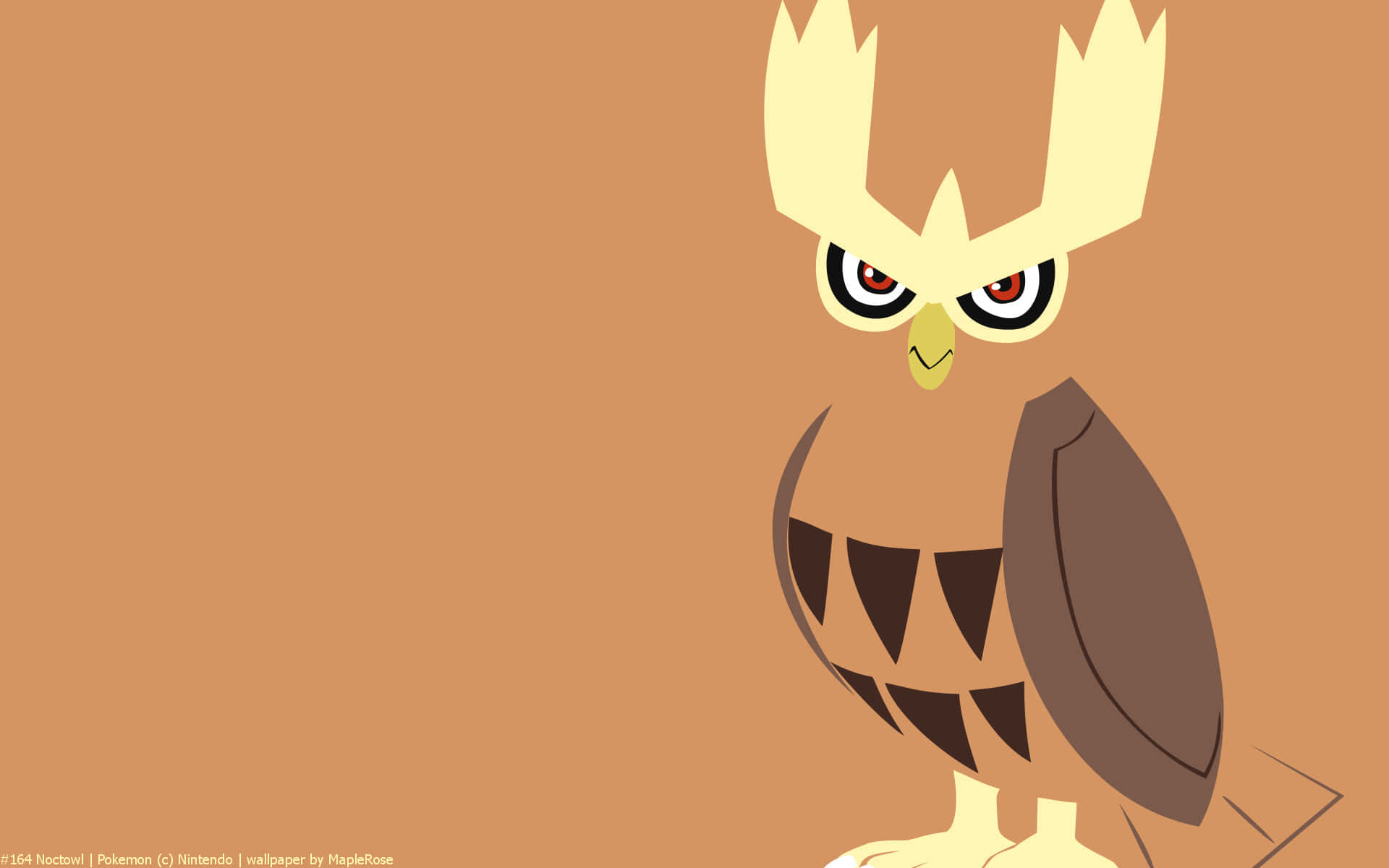 Noctowl Pokémon Illustratie Achtergrond