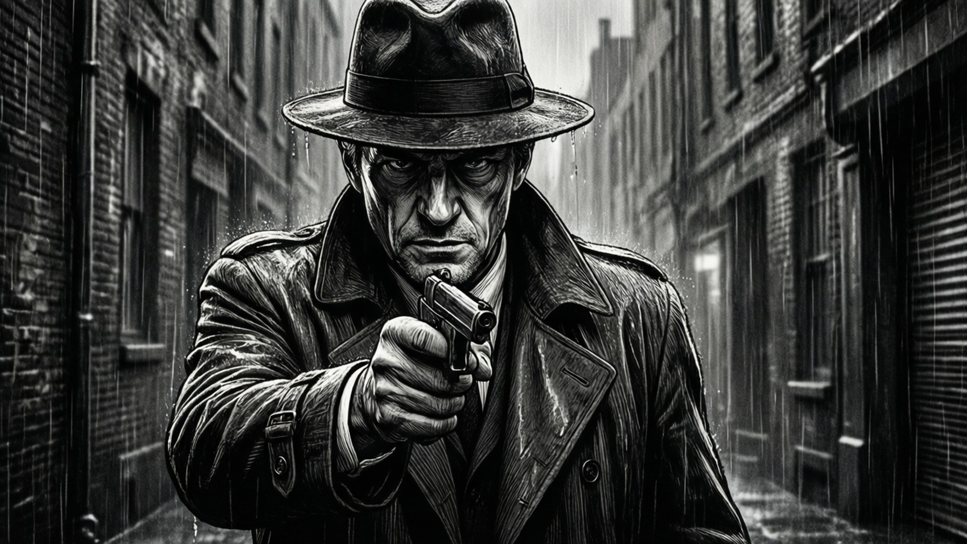Noir Objection Rain Sfondi
