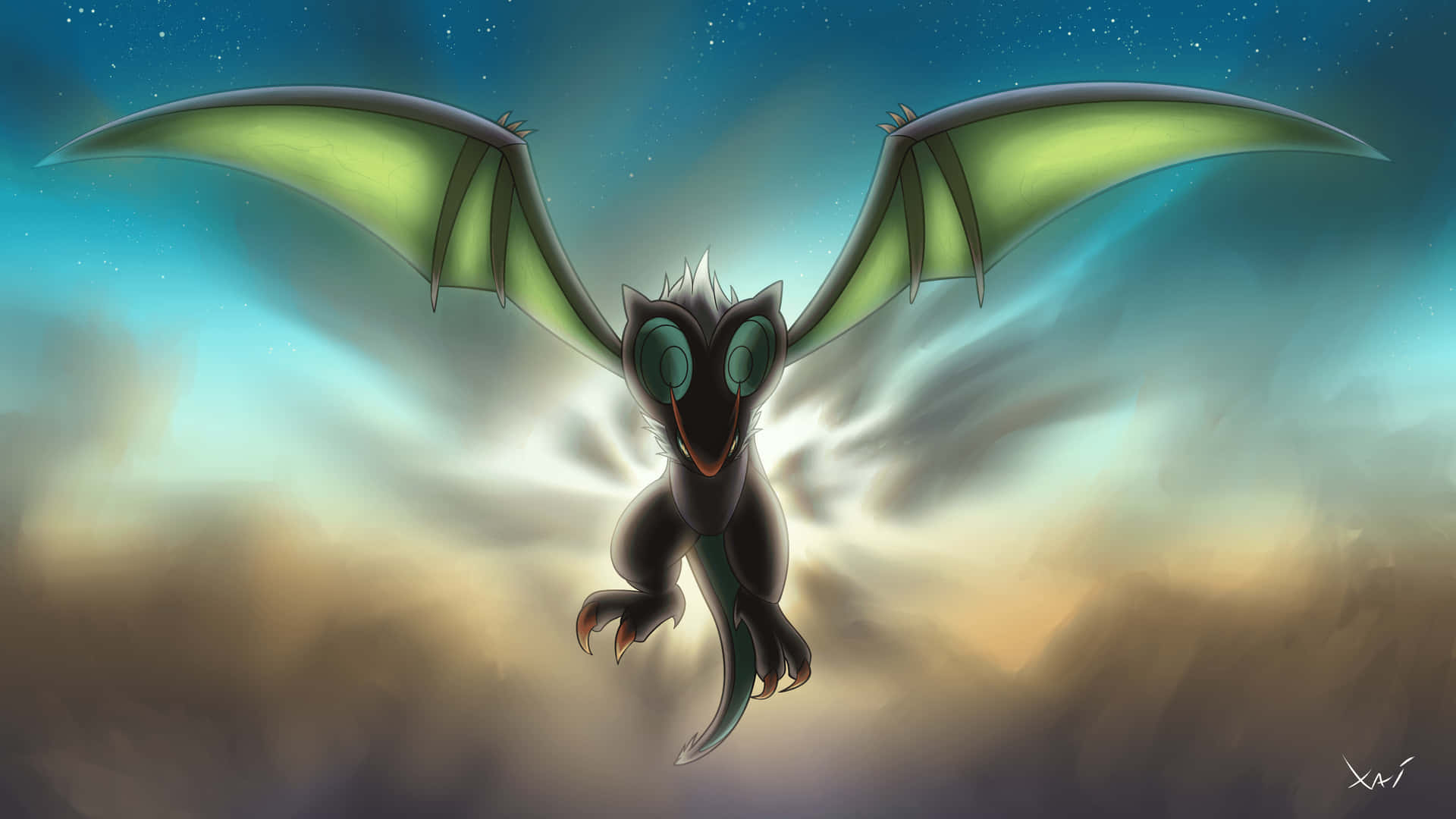 Noivern Flying Dragon Pokemon Art Wallpaper