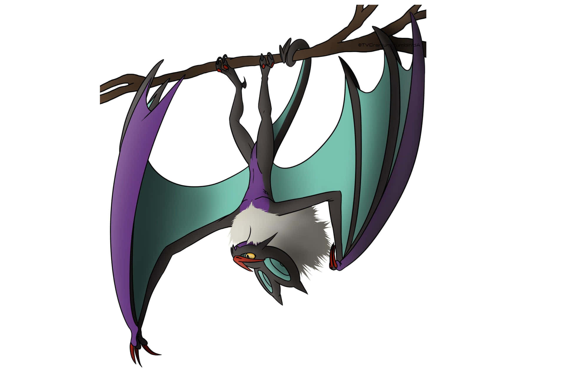 Noivern Hangende Pokémon Kunst Achtergrond