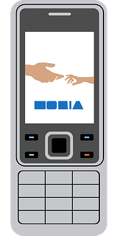 Nokia Phone Handshake Graphic PNG