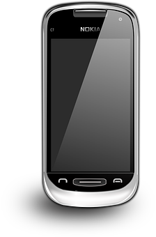 Nokia Smartphone Blackand Silver PNG