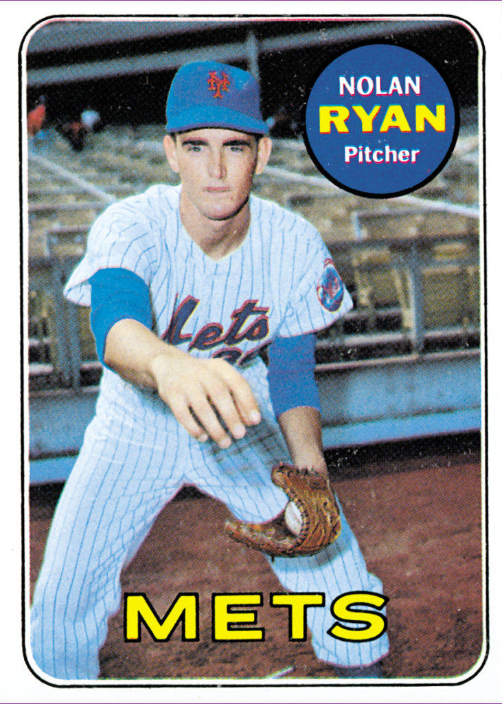 Download Nolan Ryan Vintage Met Baseball Card Wallpaper