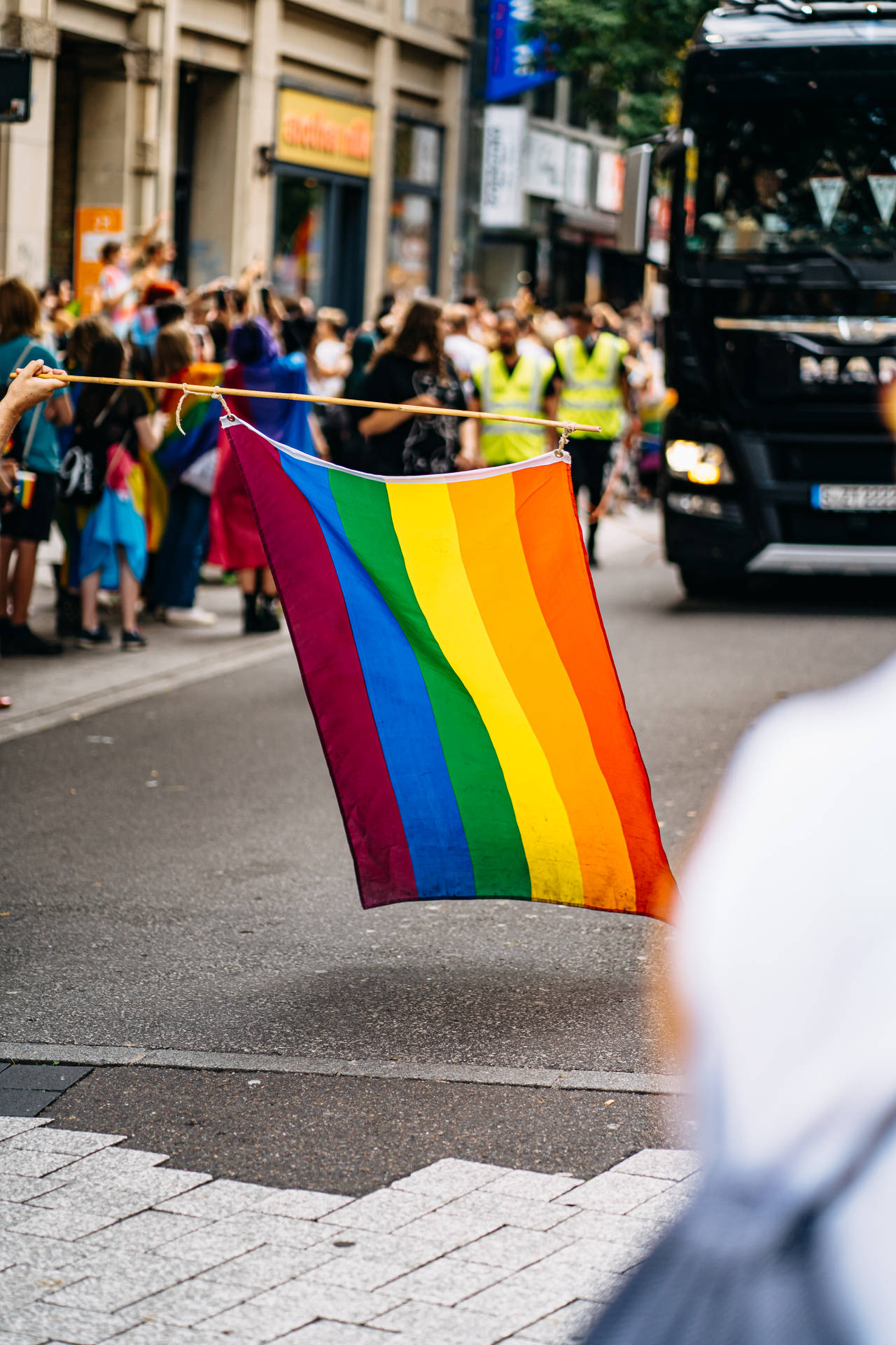Non-binary Flag In Street Picture