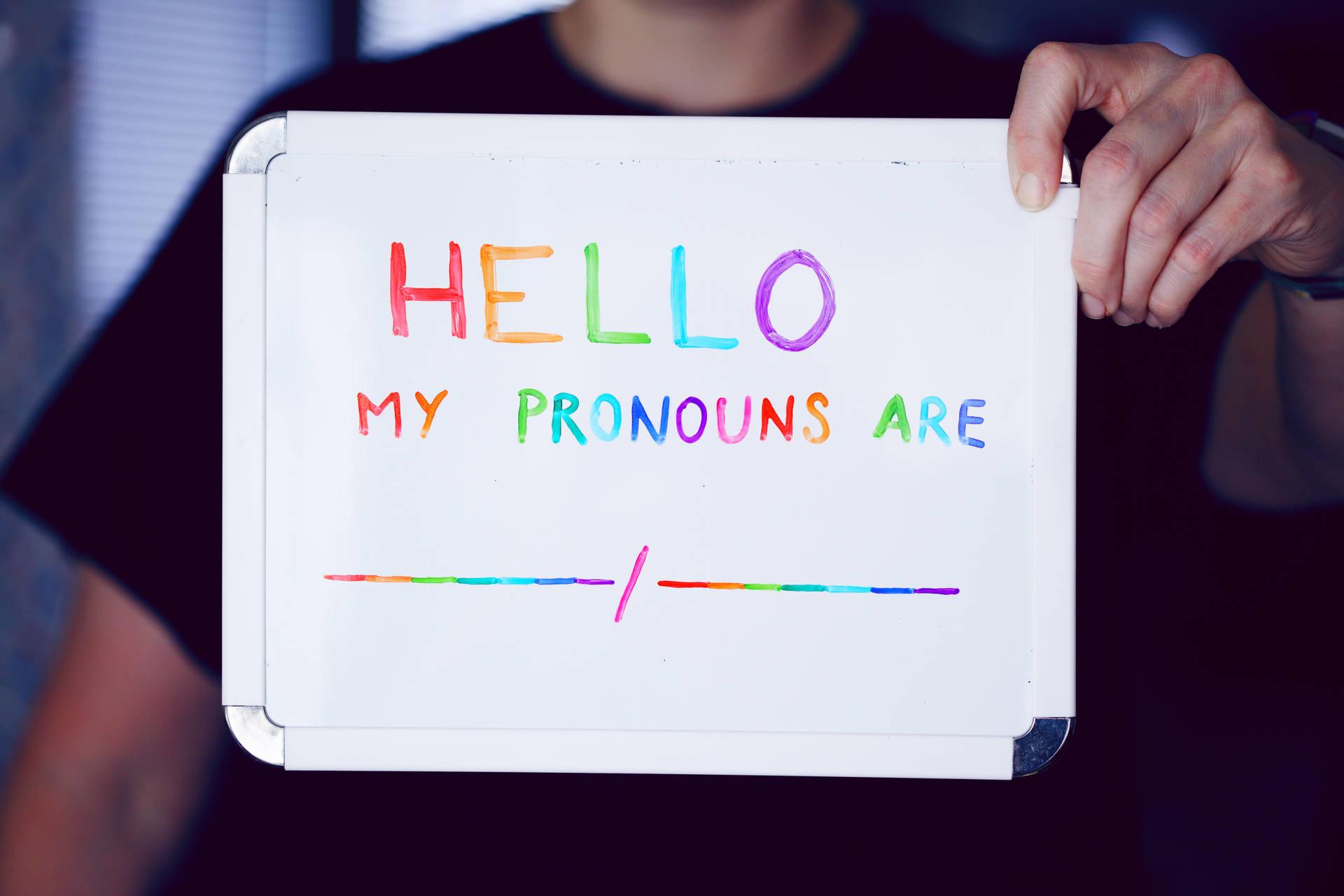 Non-binary Pronoun Poster Background