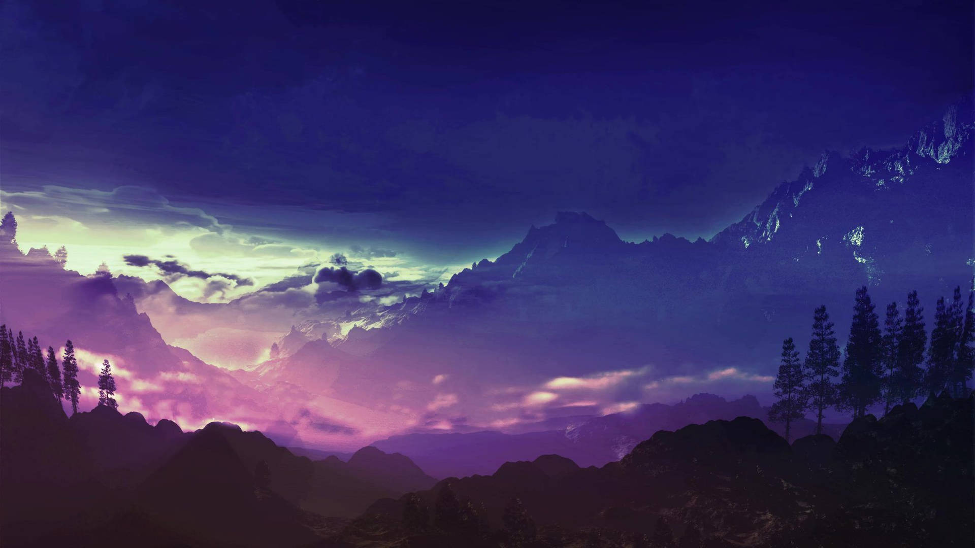 Non Copyrighted Purple Aesthetic View Wallpaper