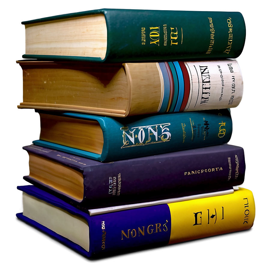 Non-fiction Books Pile Png Qja PNG