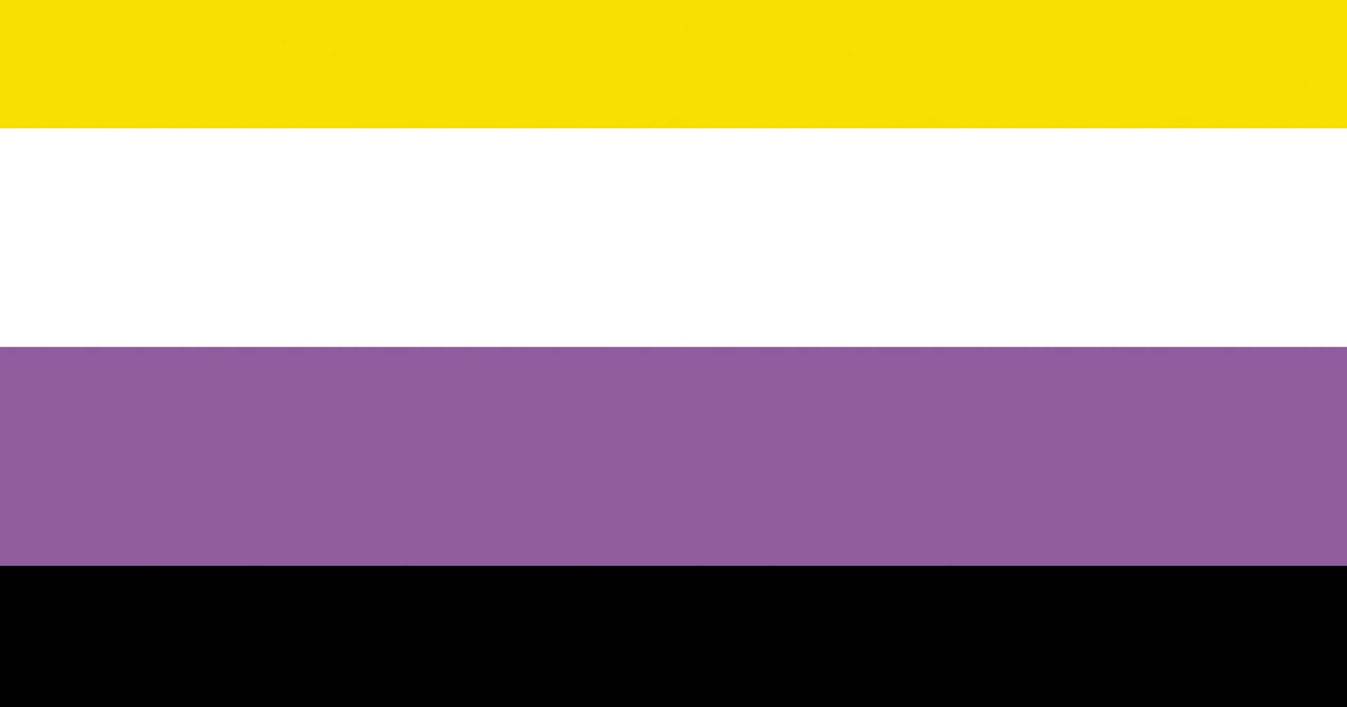 Mønsterskilt med vandret Nonbinary Kønspride flag Wallpaper