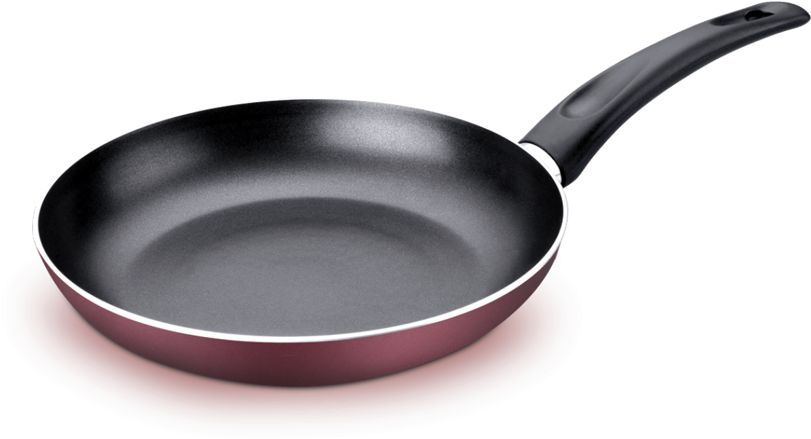 Nonstick Frying Pan Red Black PNG