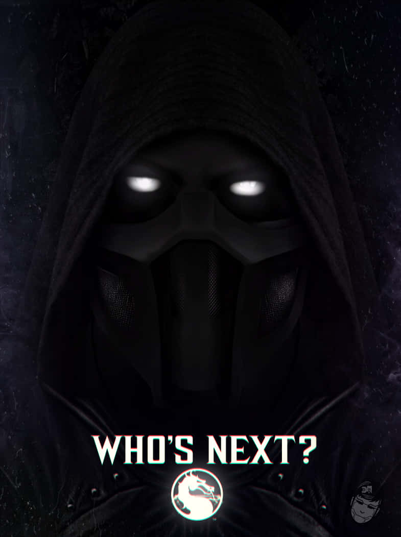 Noob Saibot looks on as he stands in a swirling void. Wallpaper