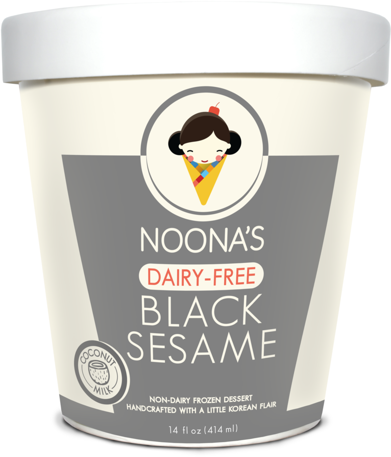Noonas Dairy Free Black Sesame Ice Cream PNG
