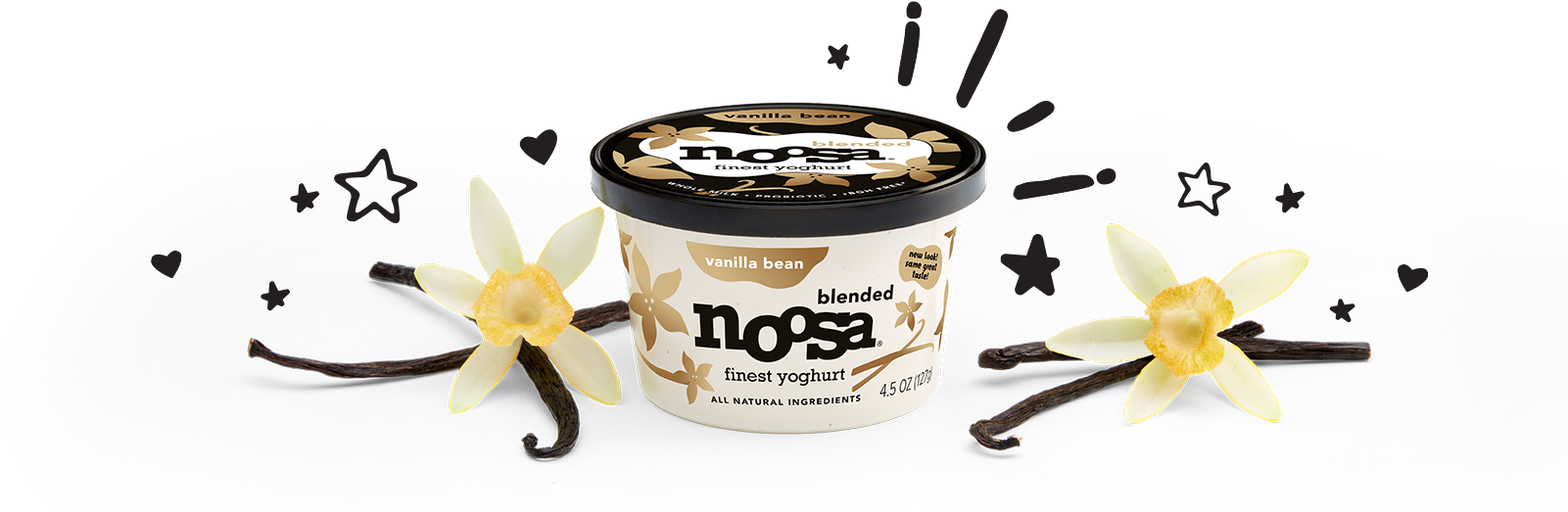 Noosa Vanilla Bean Yogurt Product Display PNG