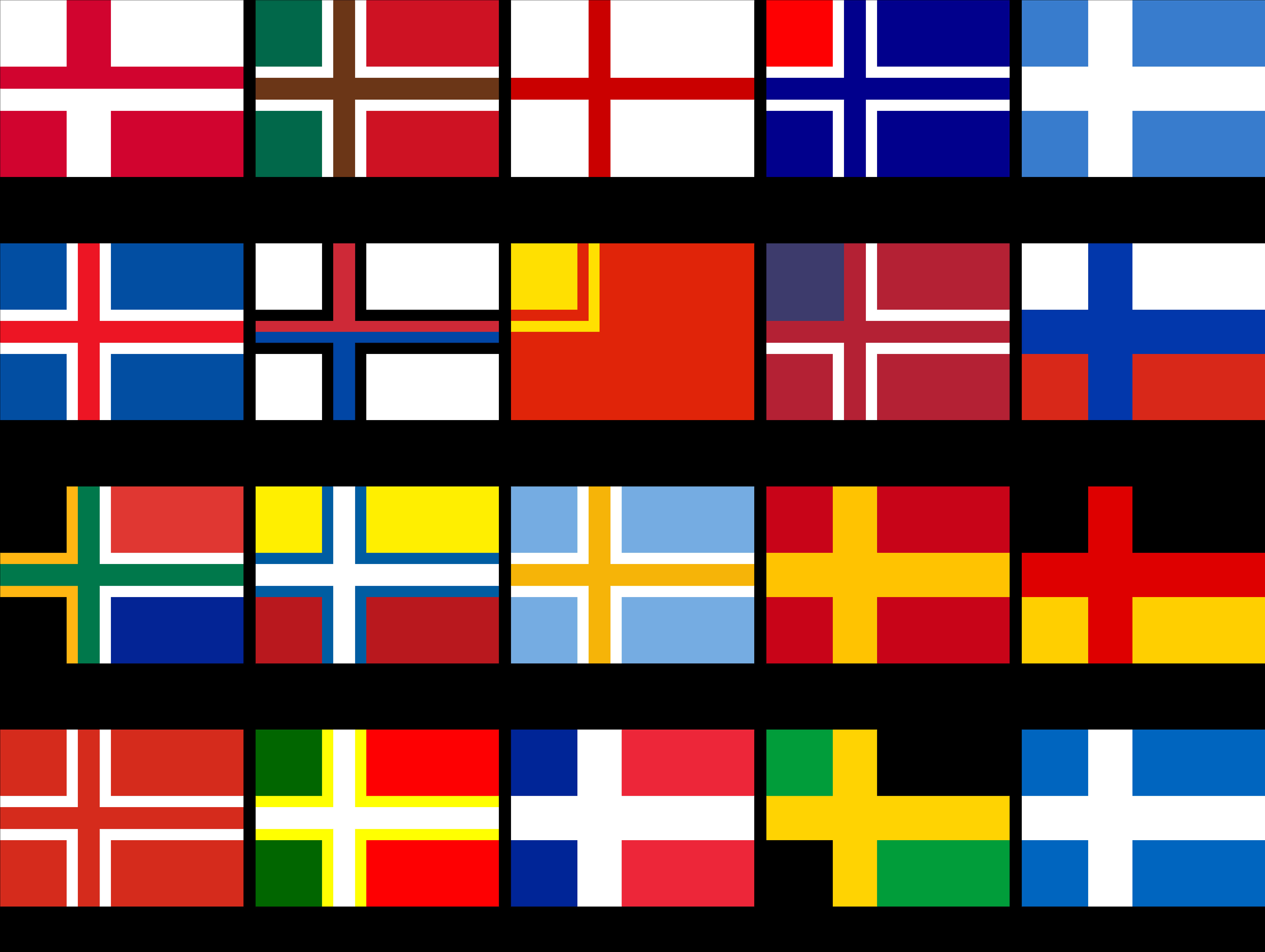 Nordic_ Cross_ Flags_ Collage PNG