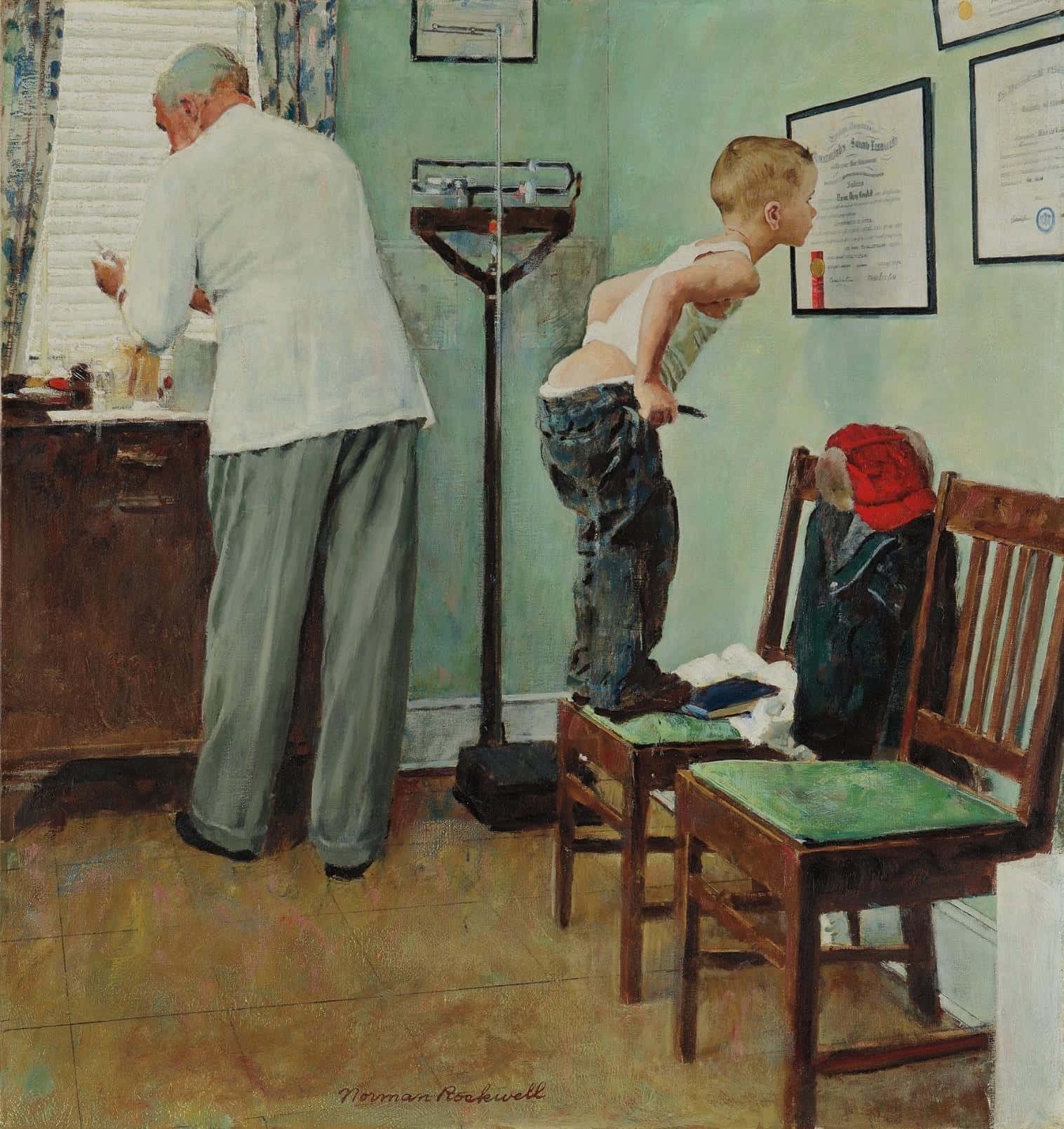 Norman Rockwell's Illustration for "Girl Dreaming of a Solder Boy"