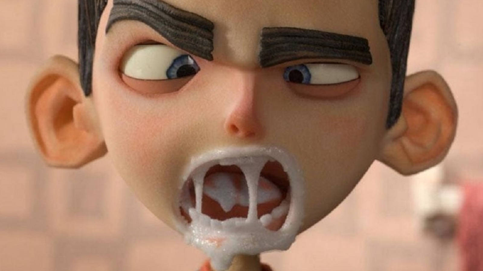 Norman With Foamy Mouth Up-close Paranorman Wallpaper
