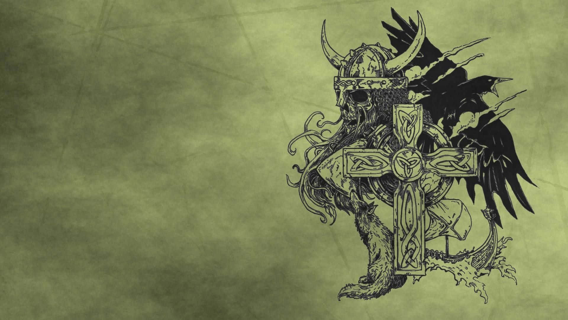 Download Odin With Norse Warriors Wallpaper