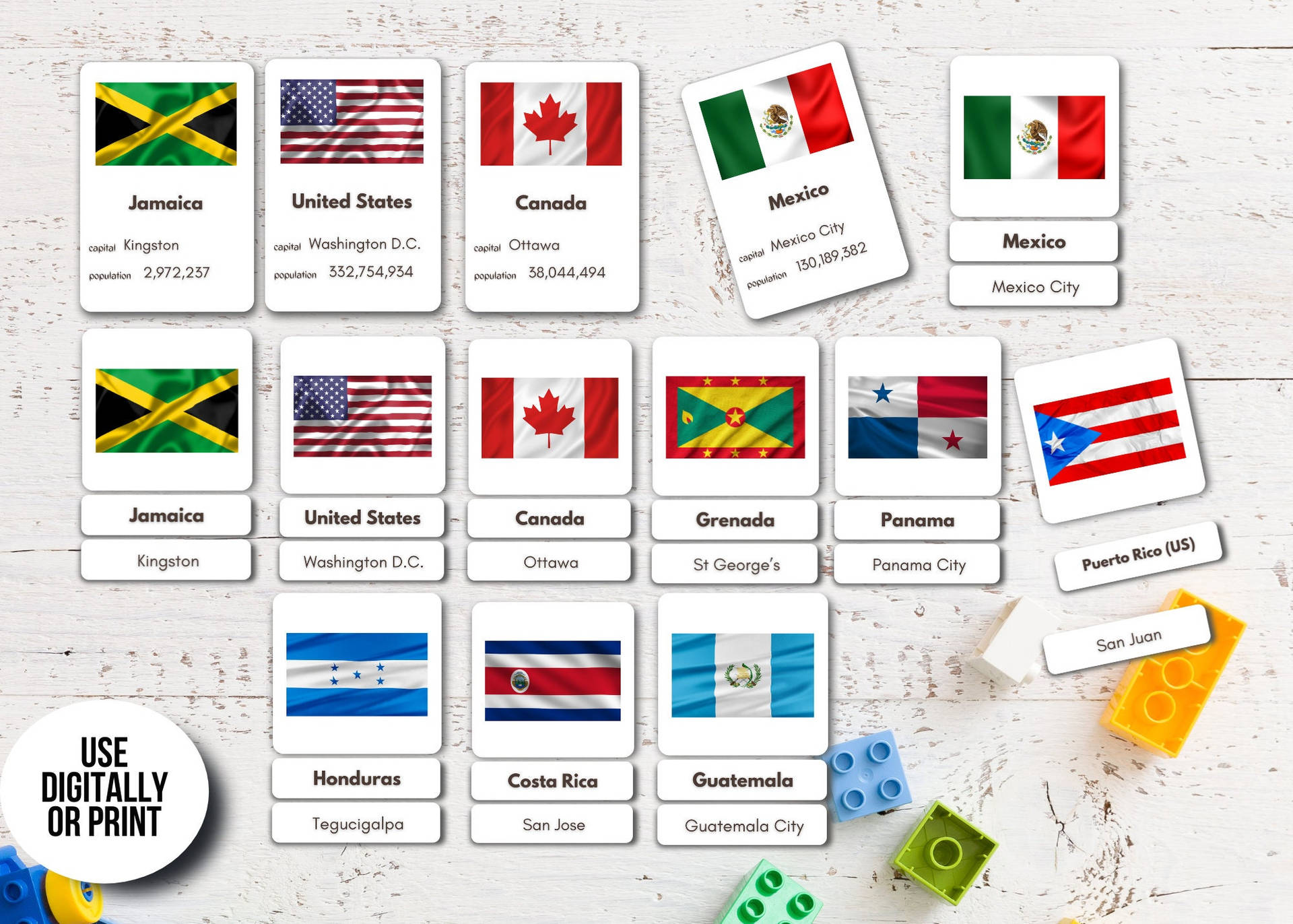 North America Country Cards