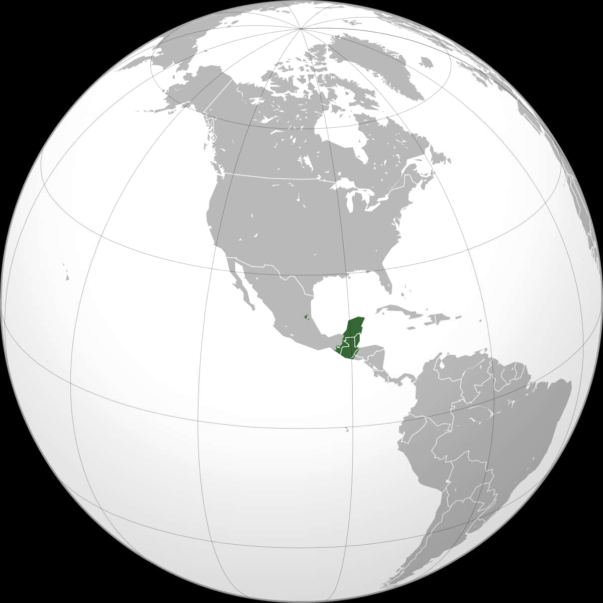 North America Globe Highlighted Country PNG