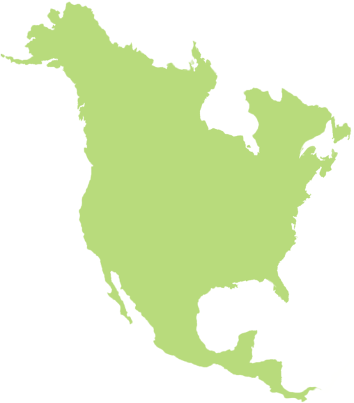 North America Outline Map PNG
