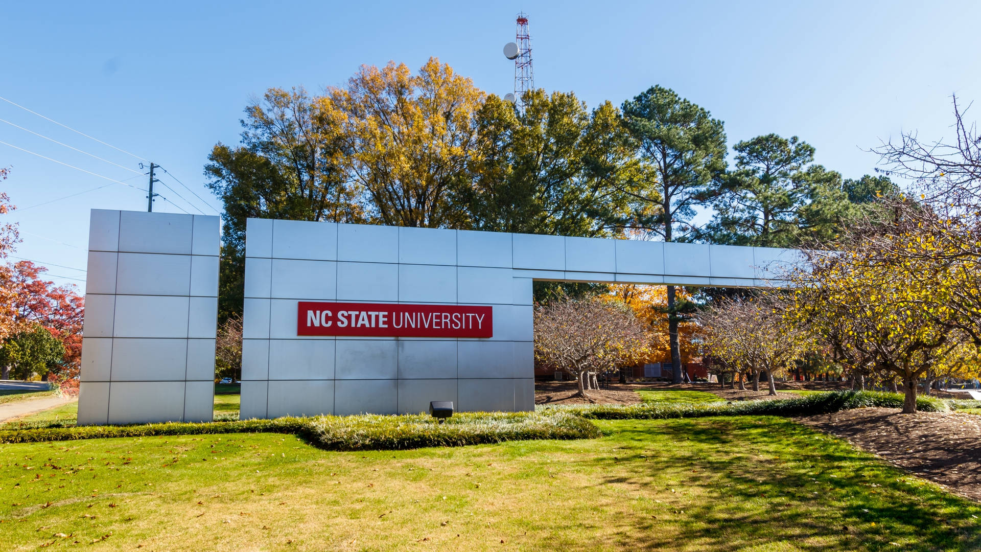 North Carolina State University Main Entrance Sign Wallpaper