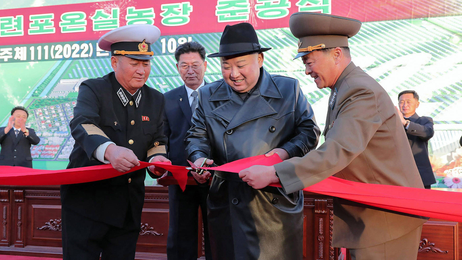 North Korea Leader Ribbon Cutting