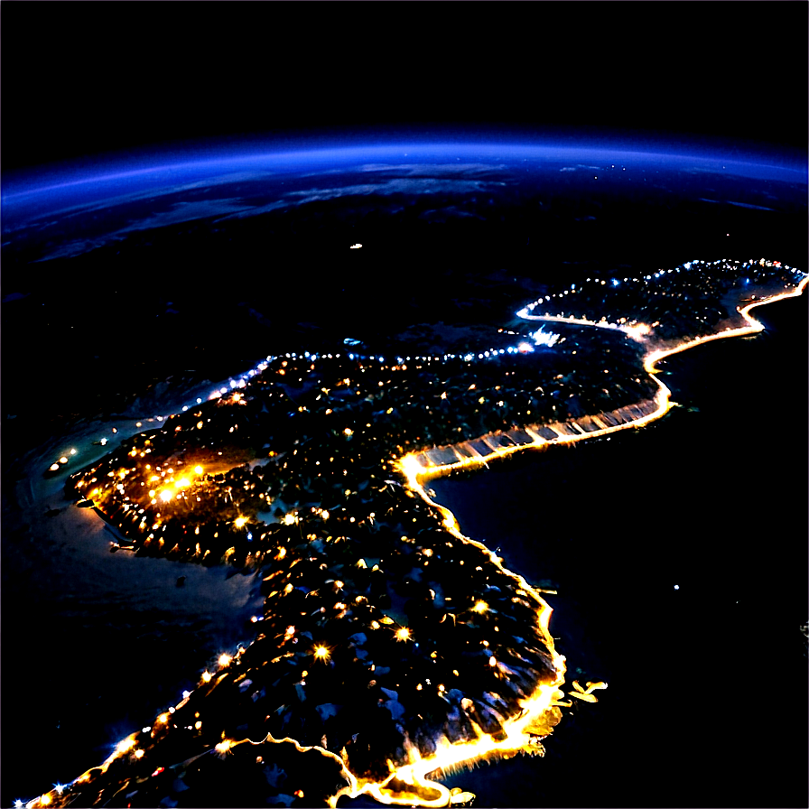 North Korea Night Lights Satellite Png 46 PNG